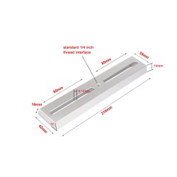 Queue d'aronde  210 mm silver