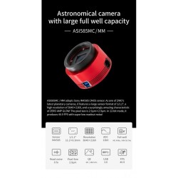 Caméra monochrome ZWO ASI585MM USB3.0