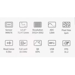 ZWO ASI676MC Color Camera – CMOS 12.6 MP for Planetary and All-Sky Imaging