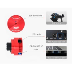 ZWO ASI676MC Color Camera – CMOS 12.6 MP for Planetary and All-Sky Imaging