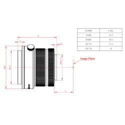 0.8x Variable Focal Reducer for Tecnosky 70 to 102 mm Refractors