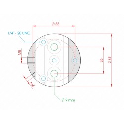 Baader V-Dovetail Clamp 70 mm with One Clamp Screw