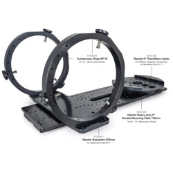Baader Heavy-Duty 8" Double Mounting Plate – 750 mm for 20"–24" Optics (150 kg)