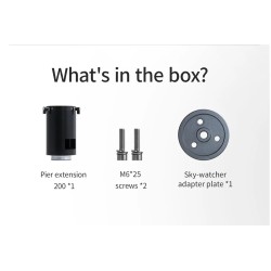 Rallonge de colonne ZWO 200 mm pour montures AM5-N et AM3-N