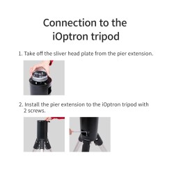 Rallonge de colonne ZWO 200 mm pour montures AM5-N et AM3-N