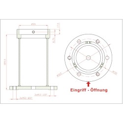 Baader Short Pillar Flange Set IV with Universal Flange
