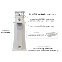 Baader Heavy Pillar (BHP) – Modal steel pillar with up to 600 kg payload capacity